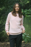 Plain Alpaca Crew Neck Jumper-Blush1