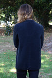 Plain Alpaca Wool Cardigan-Slateback