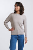 Long Sleeve Merino Wool Cable Crew Neck