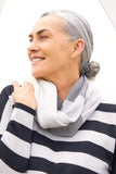 Graduated Stripe Merino Wool Infinity Scarf