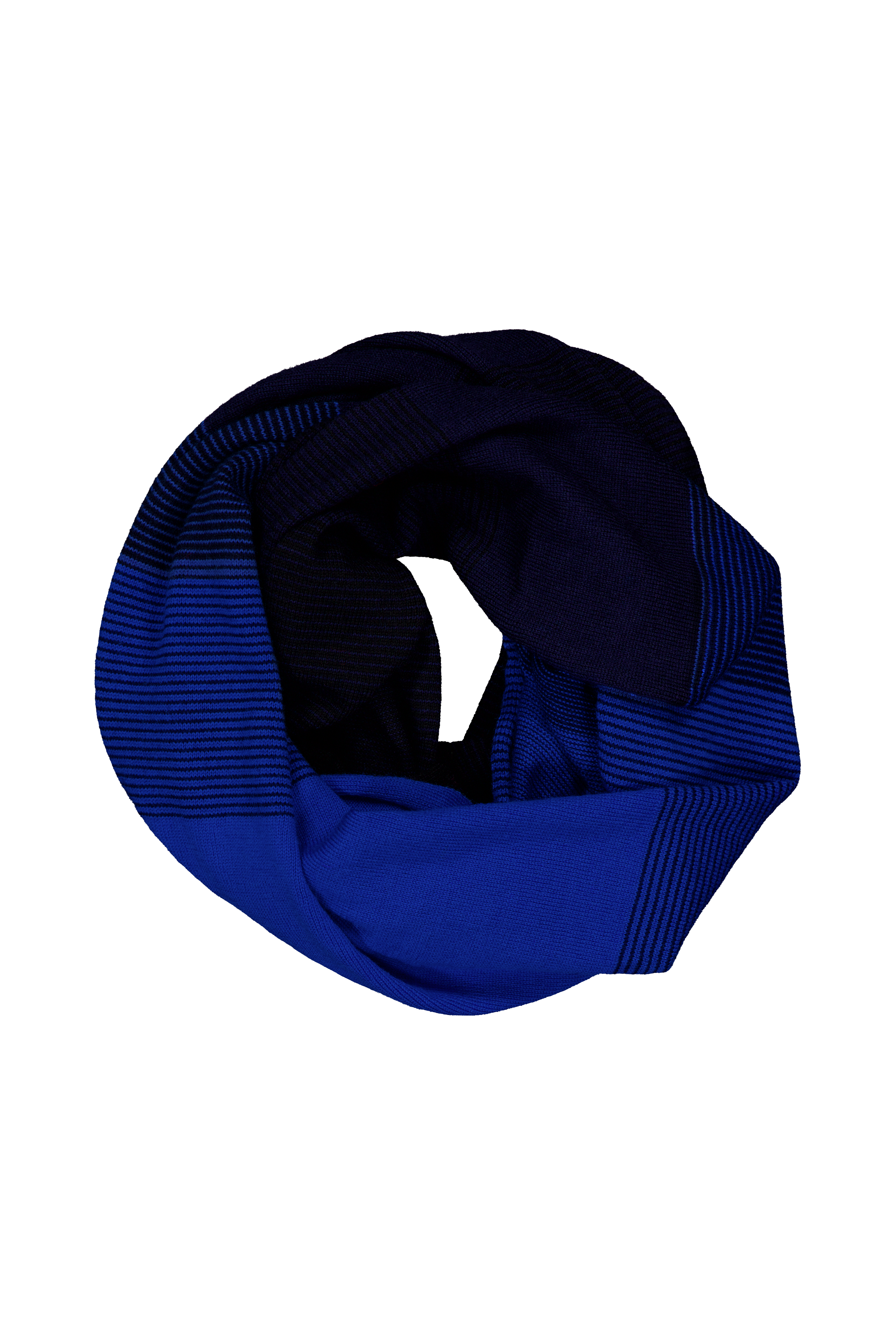 Graduated Stripe Merino Wool Infinity Scarf