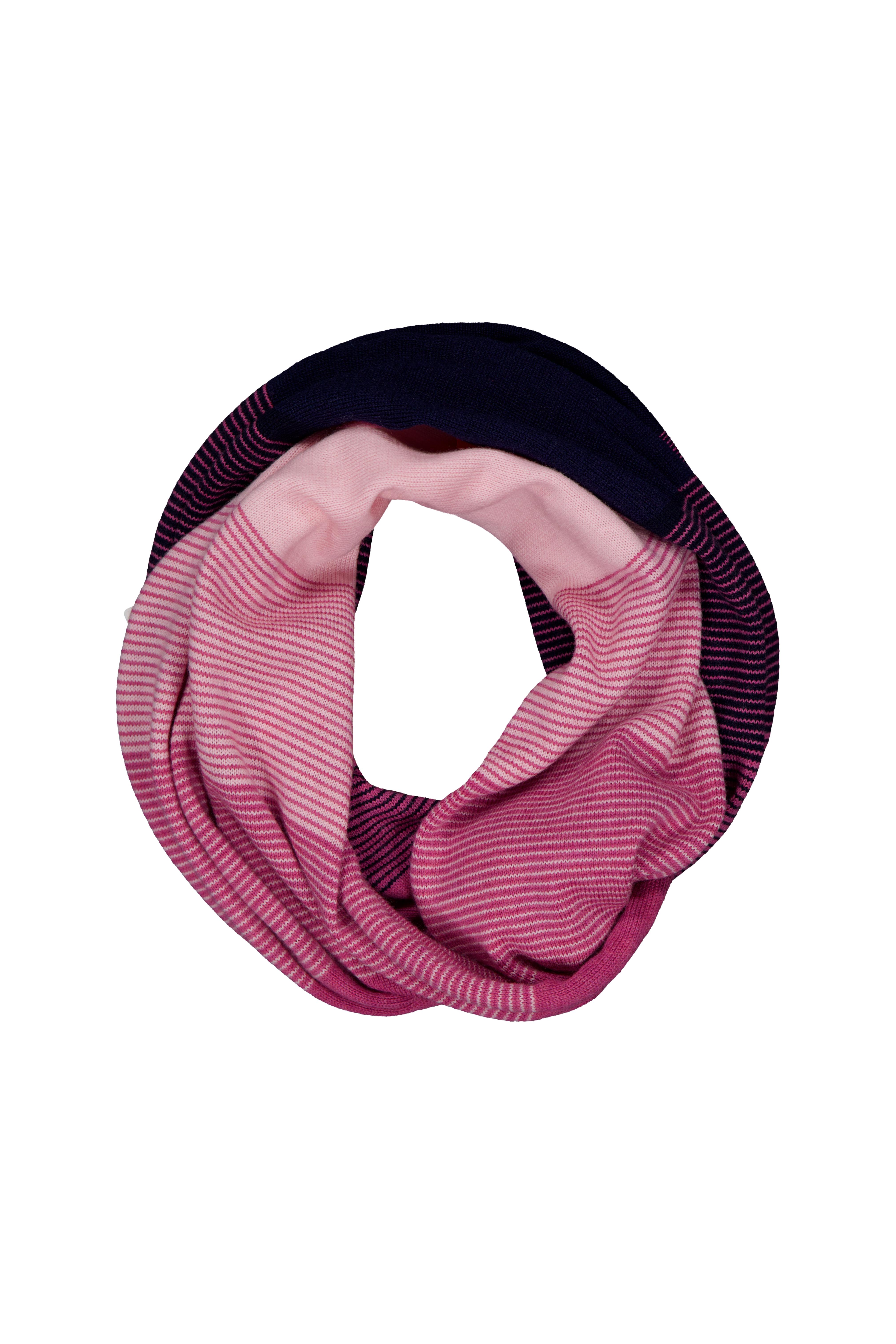 Graduated Stripe Merino Wool Infinity Scarf