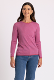 Tuck Stitch Merino Wool Stripe Jumper