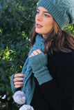 Cable Knit Possum Merino Fingerless Mitten