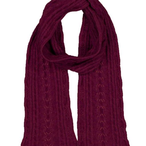 Cable Possum Merino Scarf