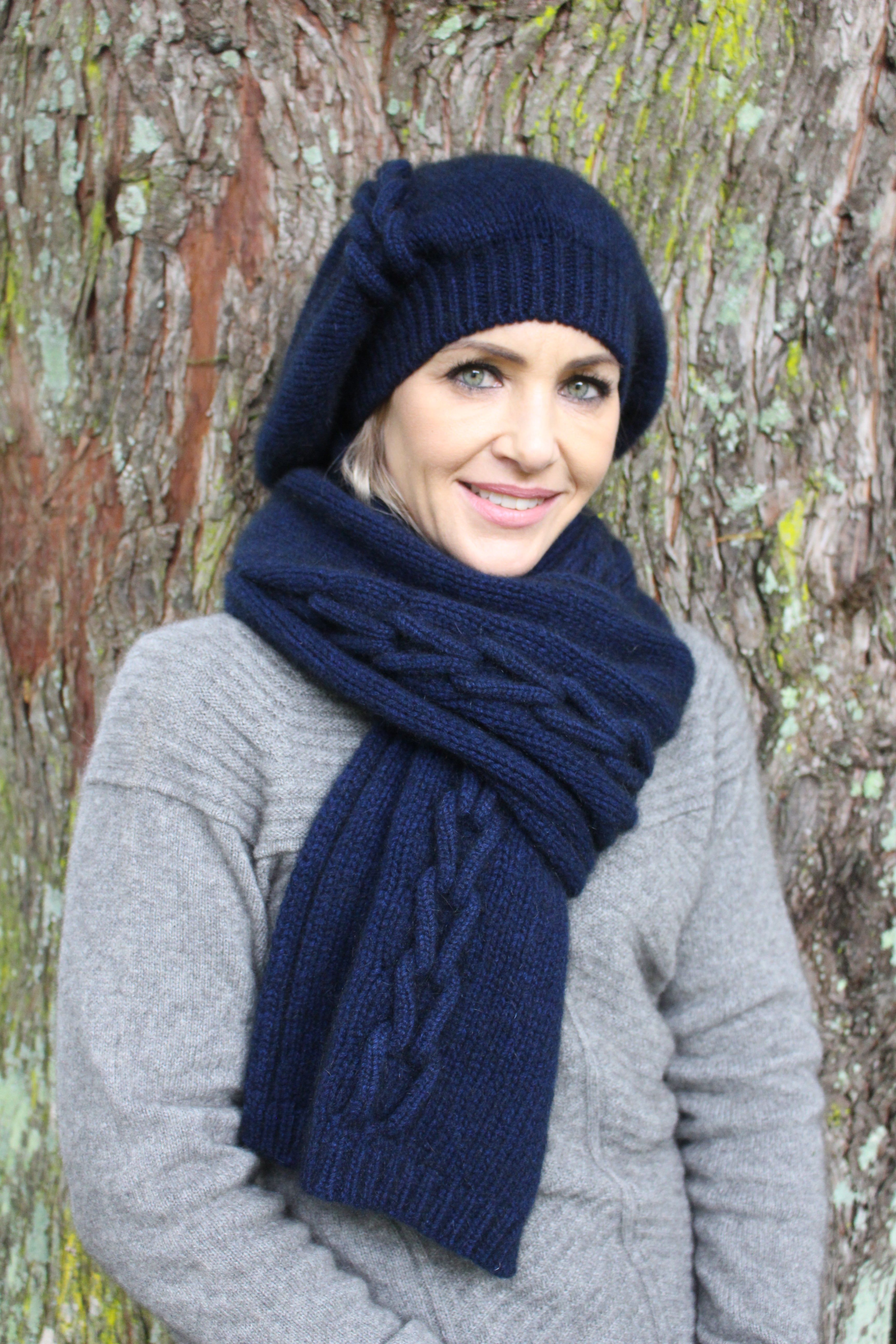 Chain Knit Possum Merino Scarf