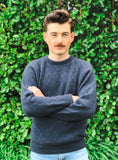 Crew Neck Possum Merino Purl Jumper