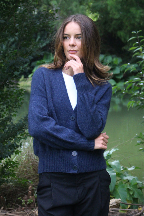 Prime V-Neck Possum Merino Cardigan