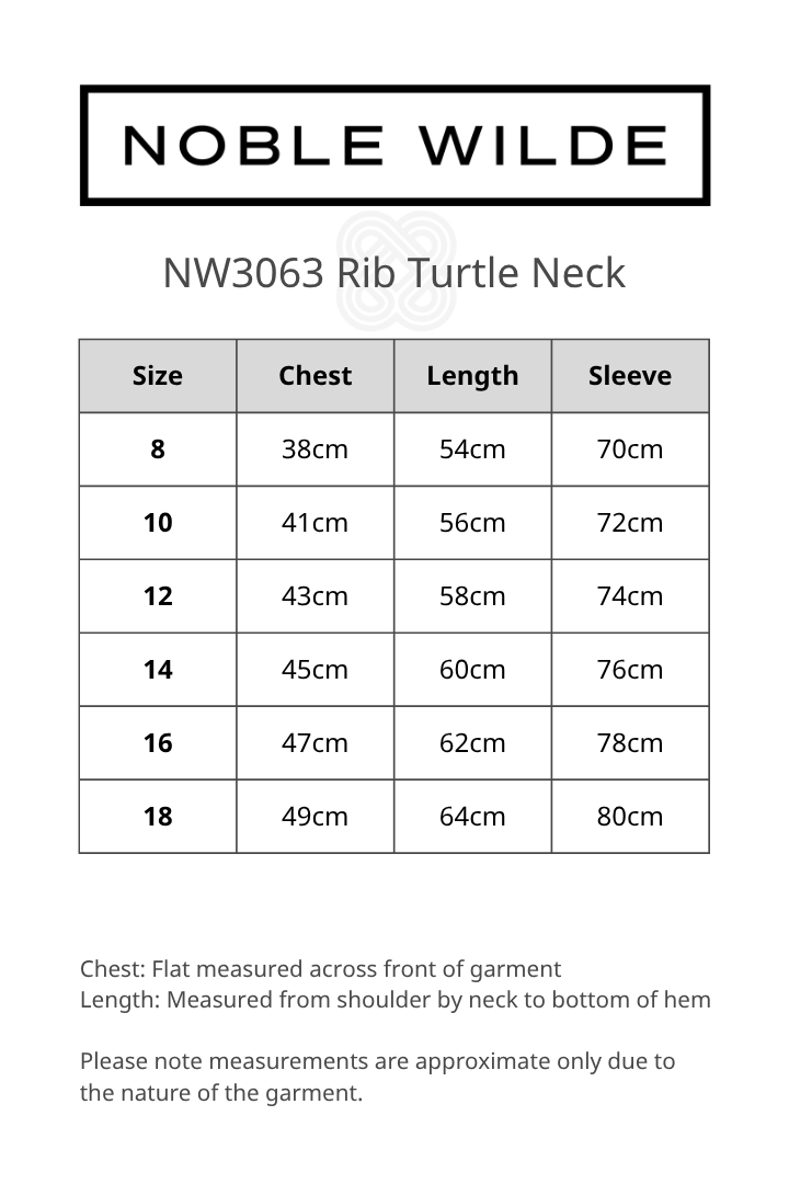 Rib Possum Merino Turtle Neck