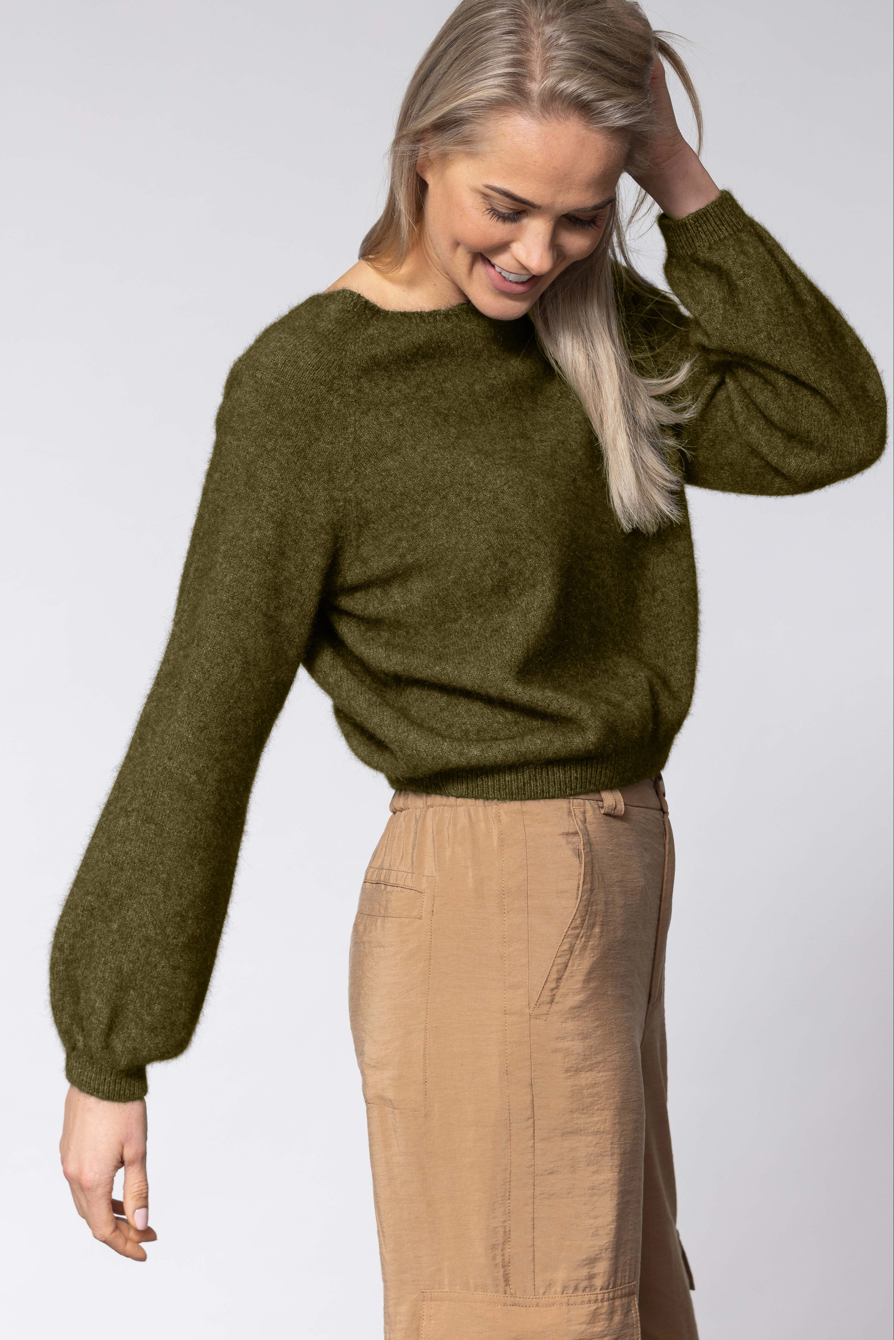 Bellow Sleeve Possum Merino Top