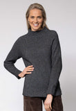 Cable Knit Possum Merino Funnel Neck Jersey