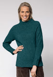 Cable Knit Possum Merino Funnel Neck Jersey