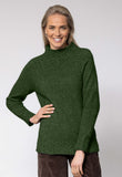 Cable Knit Possum Merino Funnel Neck Jersey