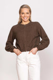 Bellow Sleeve Zip Cardi Possum Merino