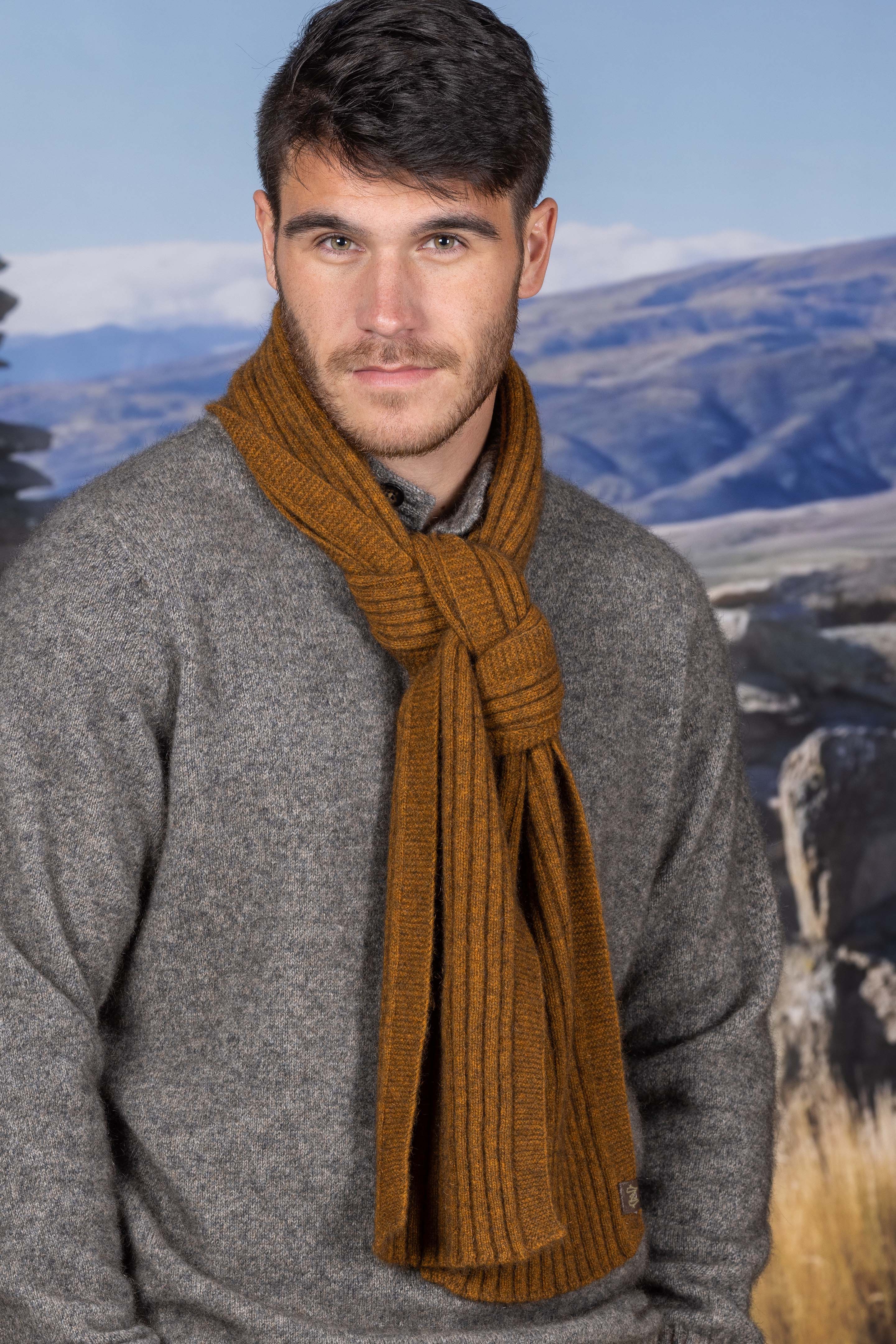 Rib Knit Possum Merino Scarf