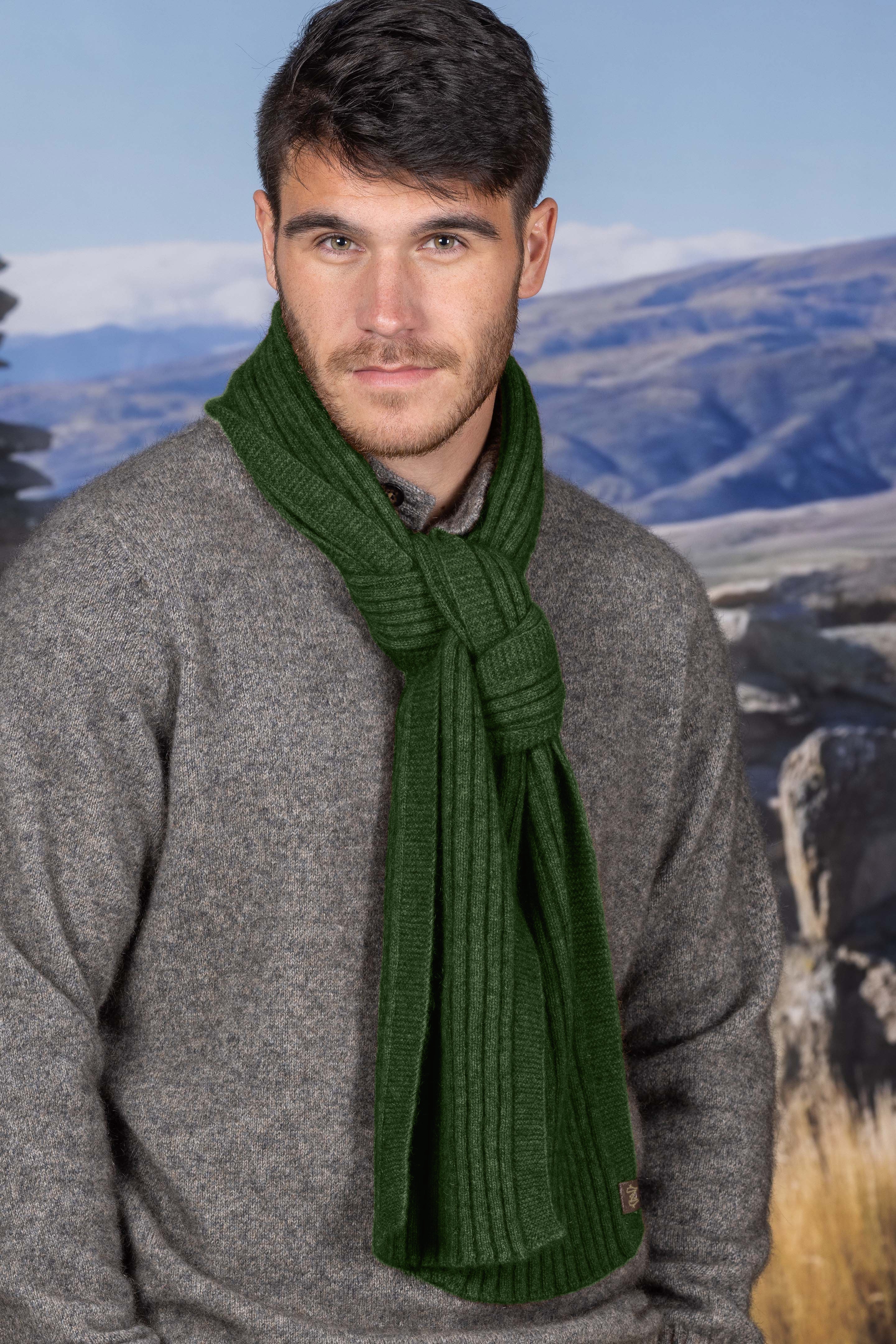 Rib Knit Possum Merino Scarf