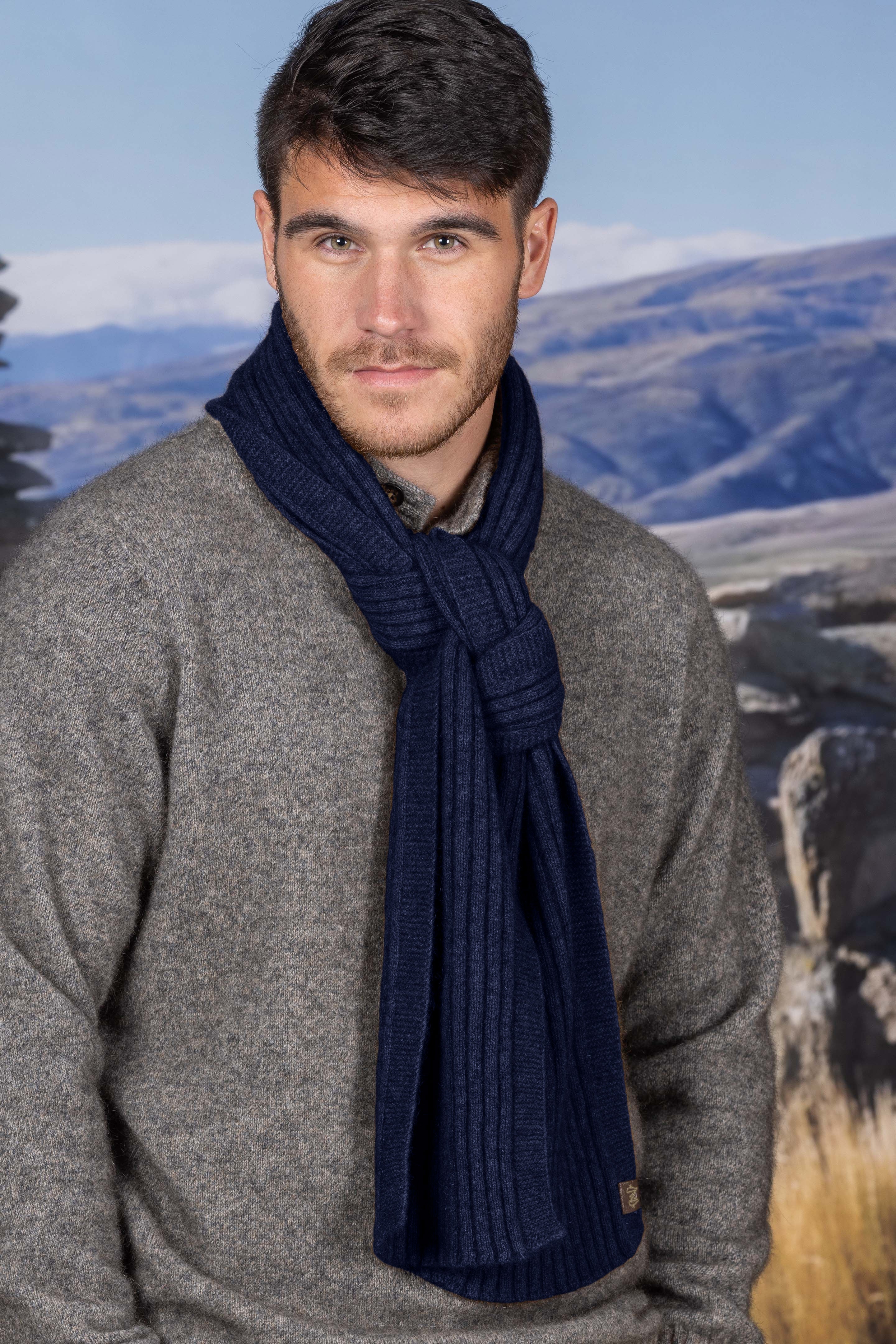 Rib Knit Possum Merino Scarf