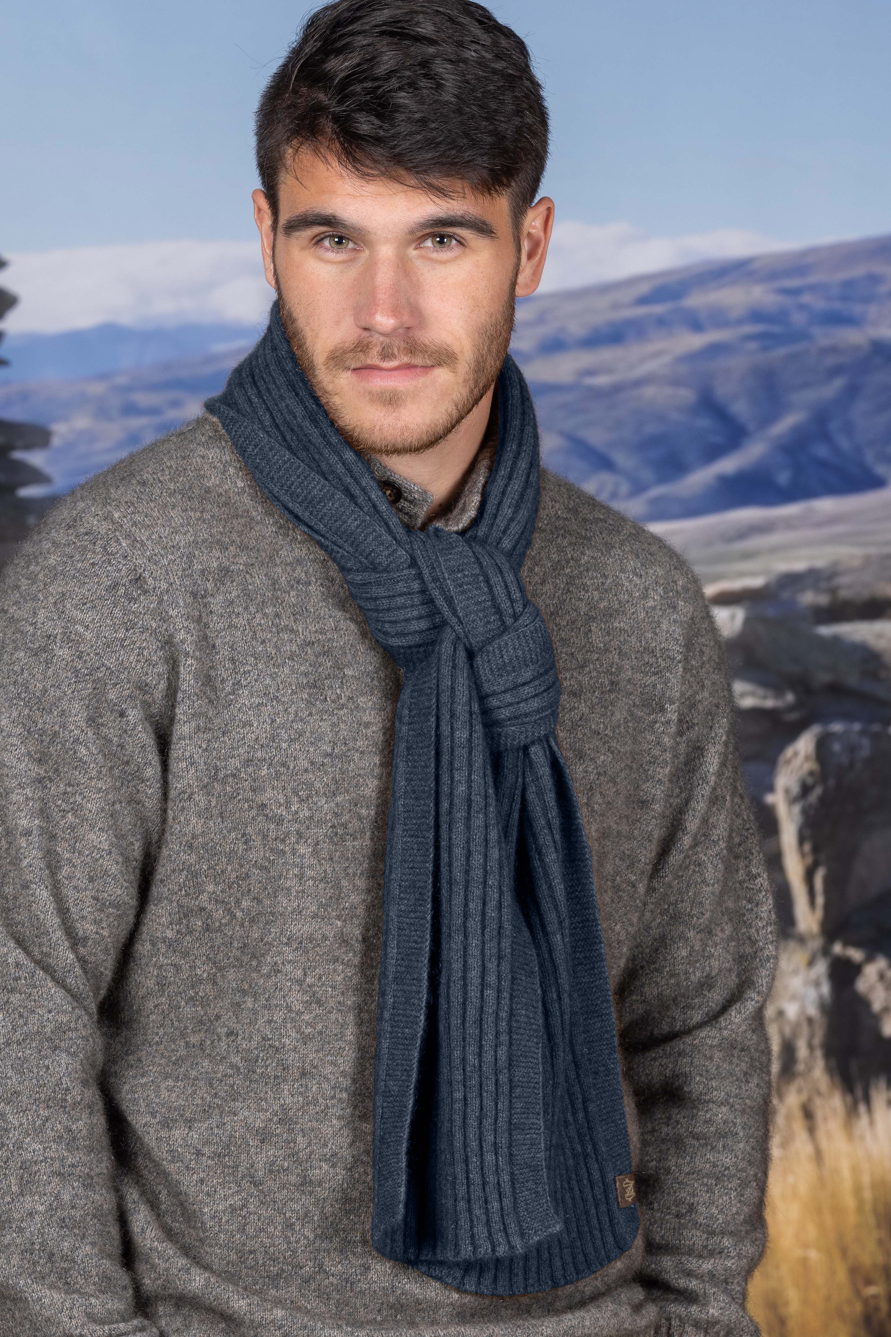 Rib Knit Possum Merino Scarf