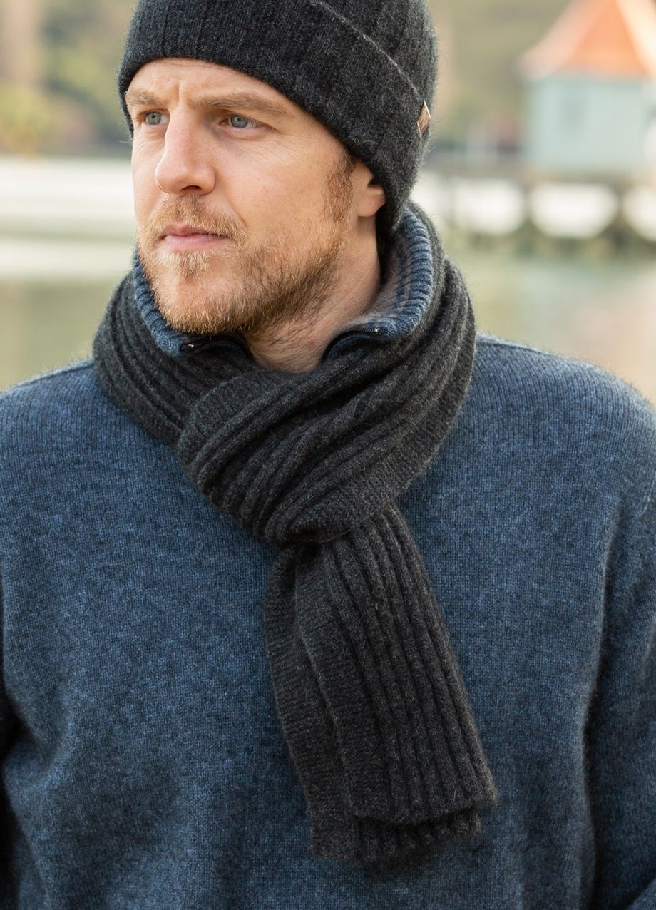 Rib Knit Possum Merino Scarf