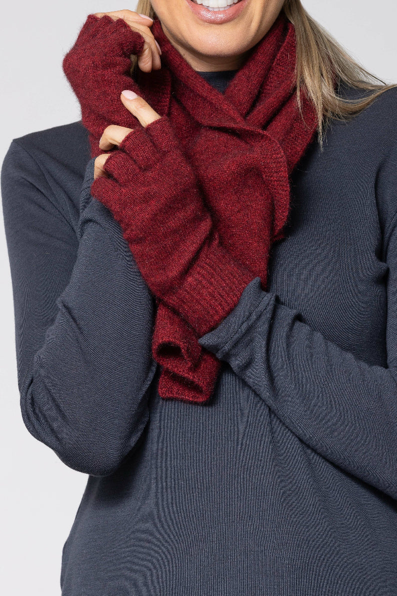 Fingerless Possum Merino Gloves NW