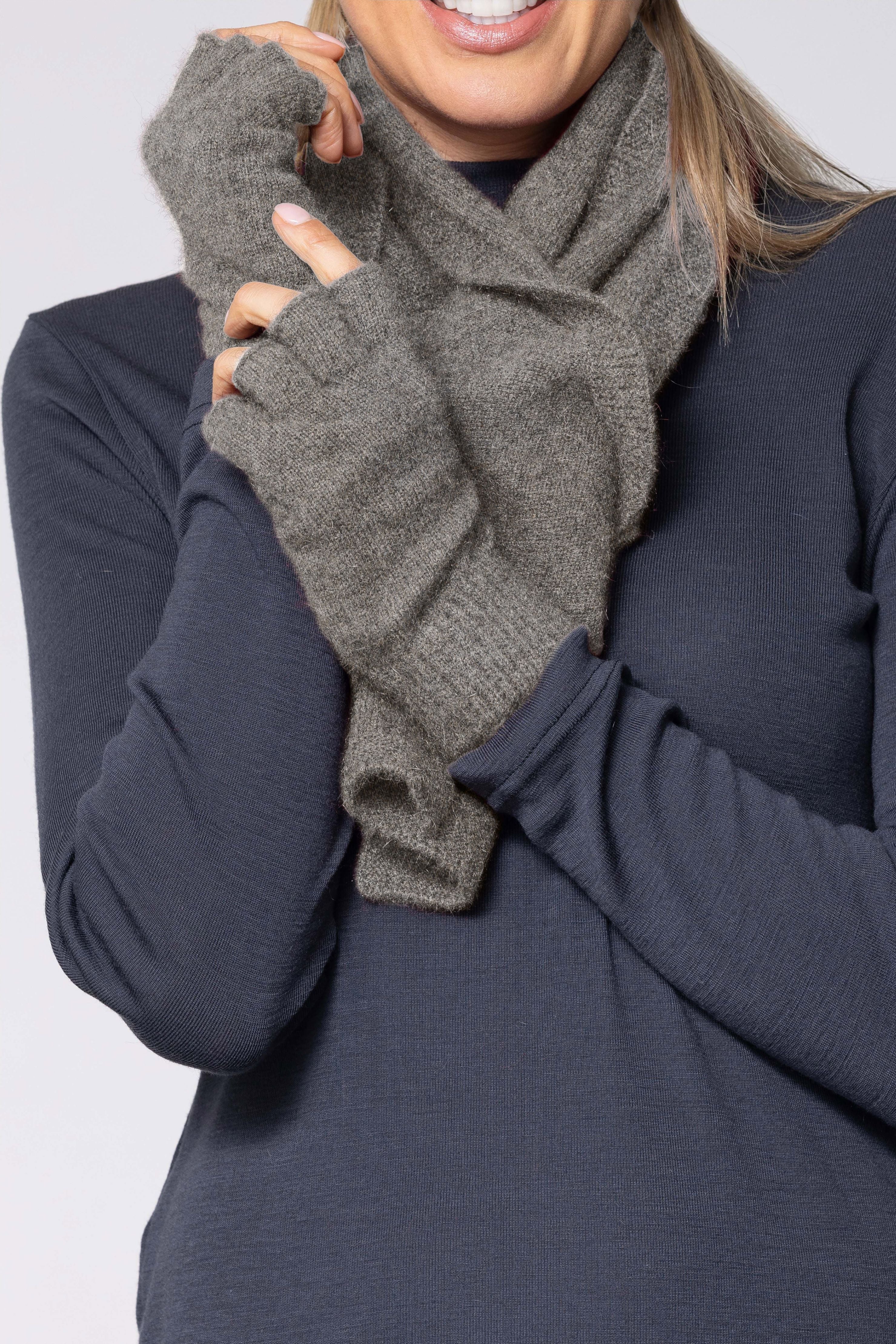 Fingerless Possum Merino Gloves NW