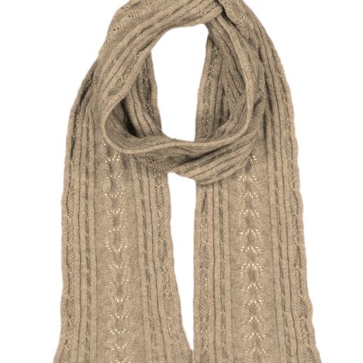 Cable Possum Merino Scarf