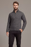 Short Zip Possum Merino Rib Sweater