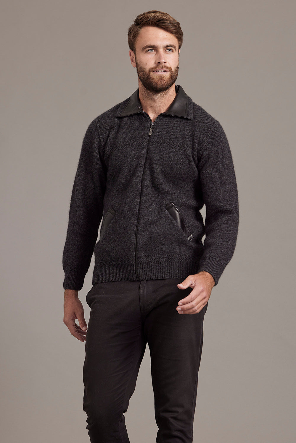 Lambskin Collar Possum Merino Jacket