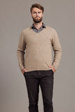 Rack Stitch Possum Merino V Neck Jersey