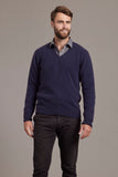 Rack Stitch Possum Merino V Neck Jersey
