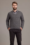 Rack Stitch Possum Merino V Neck Jersey
