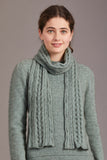 Cable Possum Merino Scarf