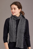 Cable Possum Merino Scarf