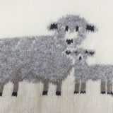 Sheep Design Merino Wool Scarf