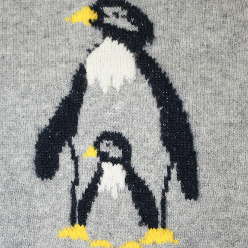 Penguin Design Merino Wool Scarf