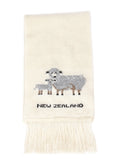 Sheep Design Merino Wool Scarf