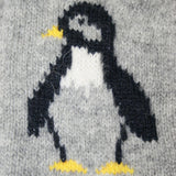 Penguin Motif Merino Wool Gloves