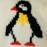 Penguin Motif Merino Wool Gloves