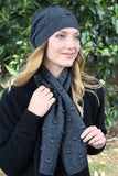 Bobble Keyhole Possum Merino  Scarf