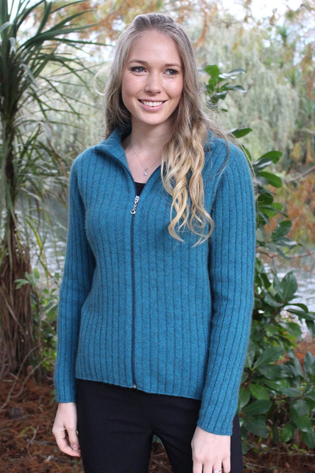 Rib Shaped Possum Merino Jacket