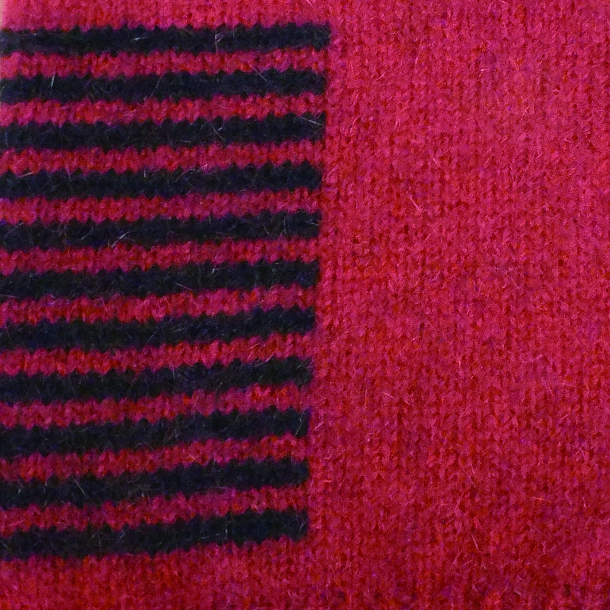 Striped Possum Merino Collared Jacket with Pockets