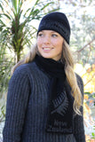Fern Motif Possum Merino Loop Scarf