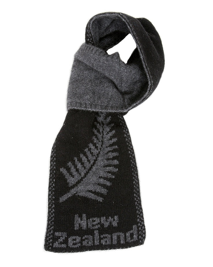 Fern Motif Possum Merino Loop Scarf
