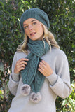 Pompom Possum Merino Scarf