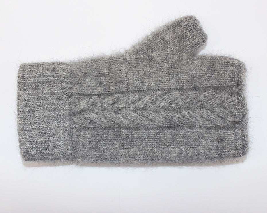 Cable Knit Possum Merino Fingerless Mitten