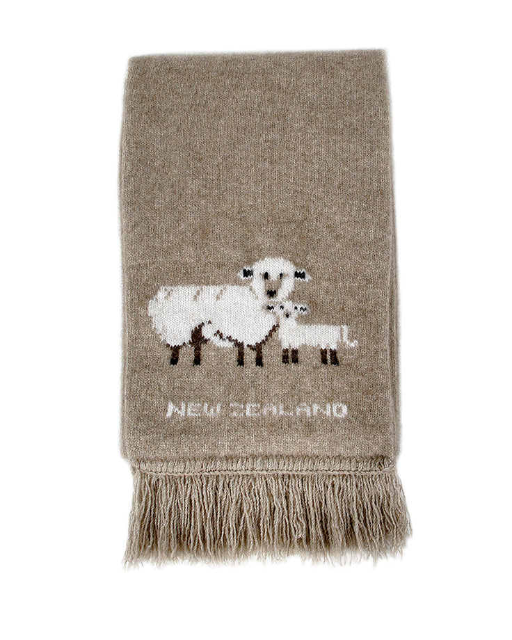 Sheep Design Possum Merino Scarf