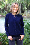 Plain Button Possum Merino Cardigan