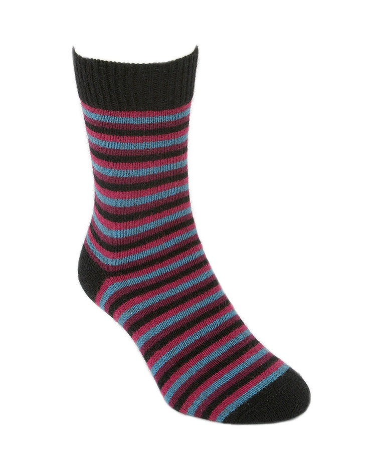 Multi Striped Possum Merino Socks