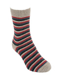 Possum Merino Multi-striped socks - Lothlorian Knitwear