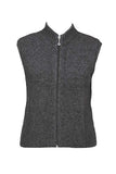 Rib Detail Possum Merino Zip Vest